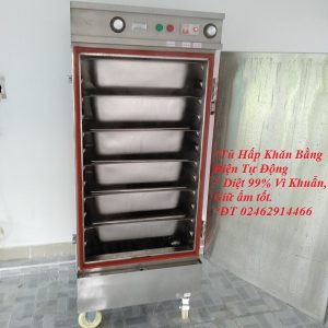 Tủ Hấp Khăn 200 Chiếc Điện Tự Động 3 Hộc Lớn VinSun