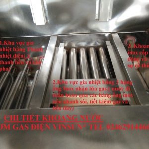 Tủ Cơm 10 Khay Gas Điện Nấu 30 Kg Gạo VinSun