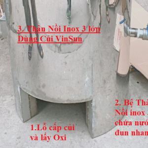 Nồi Nấu Rượu,Cơm Dùng Điện Củi hoặc Biogas 20 Kg Gạo Đa Năng
