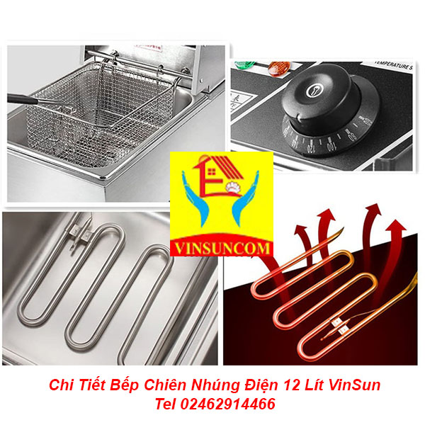 Bếp Chiên Nhúng Điện 12 Lít VinSun