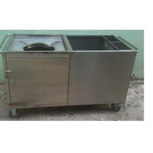 Bàn Đổ Thức Ăn Thừa Inox 1 Tầng 2 Ngăn Vinsun