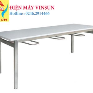 Bàn Ăn Inox Có Móc Treo Ghế Vinsun