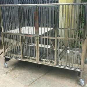 Chuồng mèo Inox - 2 tầng - có cầu thang Vinsun