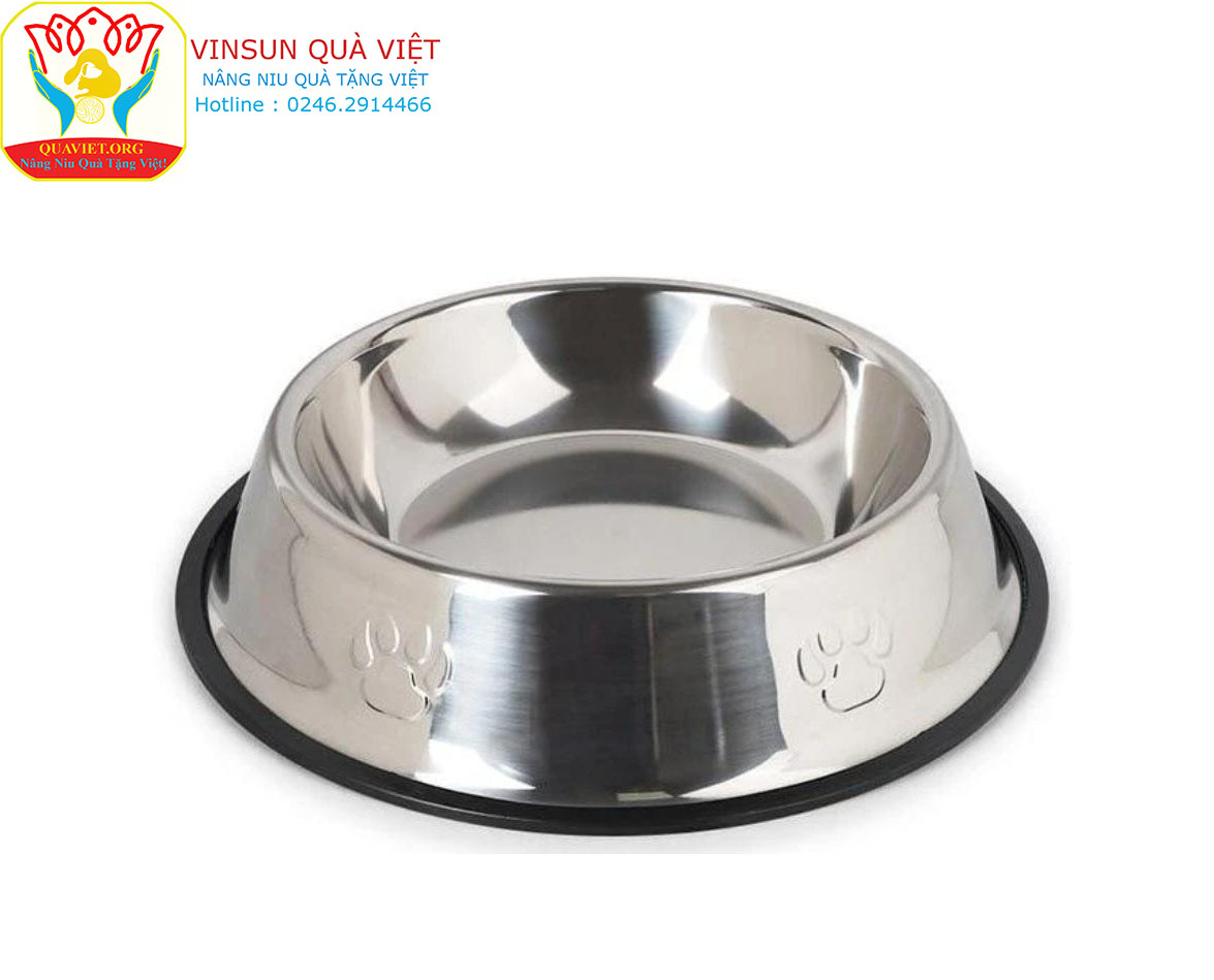 Bát Ăn Inox Cao Cấp Vinsun Cho Chó Mèo