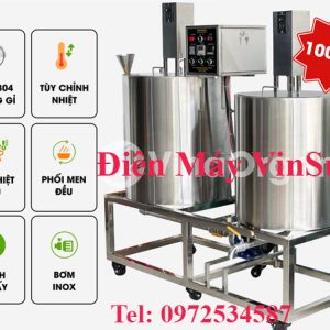 Máy Làm Sữa Chua 100/L Cấp Phối Bán Tự Động VinSun