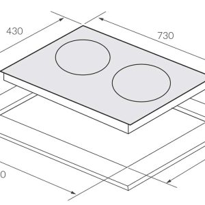 Kích Thước Lắp đặt Cắt Khoét đá Bếp Từ Canzy Cz Phd86tb
