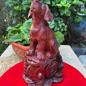 Tượng Chó Giữ Của C33xR19xS13 Gỗ Trắc Việt ViNu Mộc