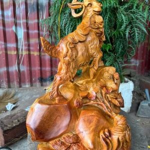 Tượng Nhất Dương C48xR42xS30 Gỗ Hương Phong Thủy Tài Lộc ViNu Mộc